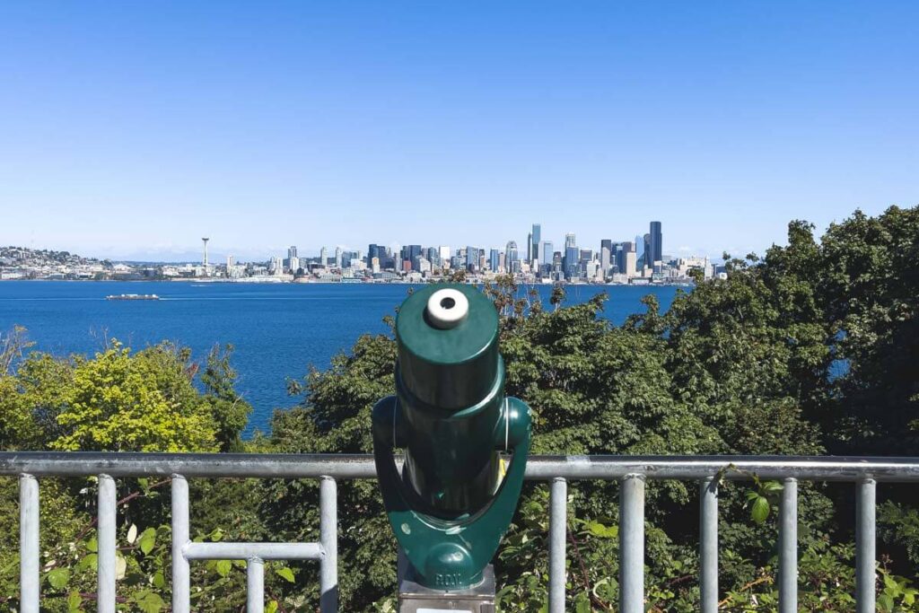 View of Seattle from Hamilton Overlook in Seacrest Park