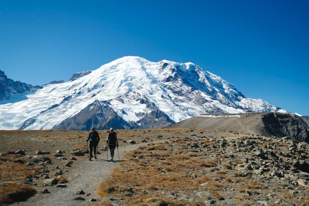 Hikers on the Burroughs Mountain Trail