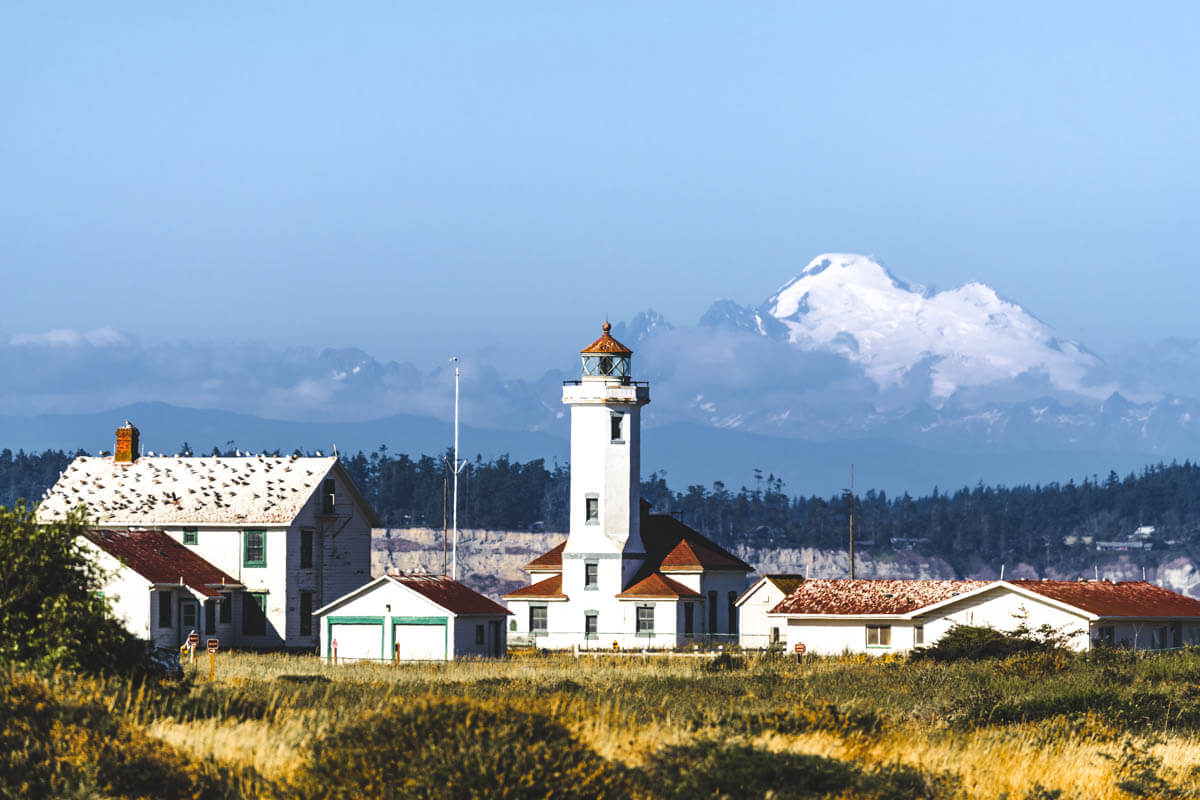 Old military structures in Fort Worden State Park, Washington