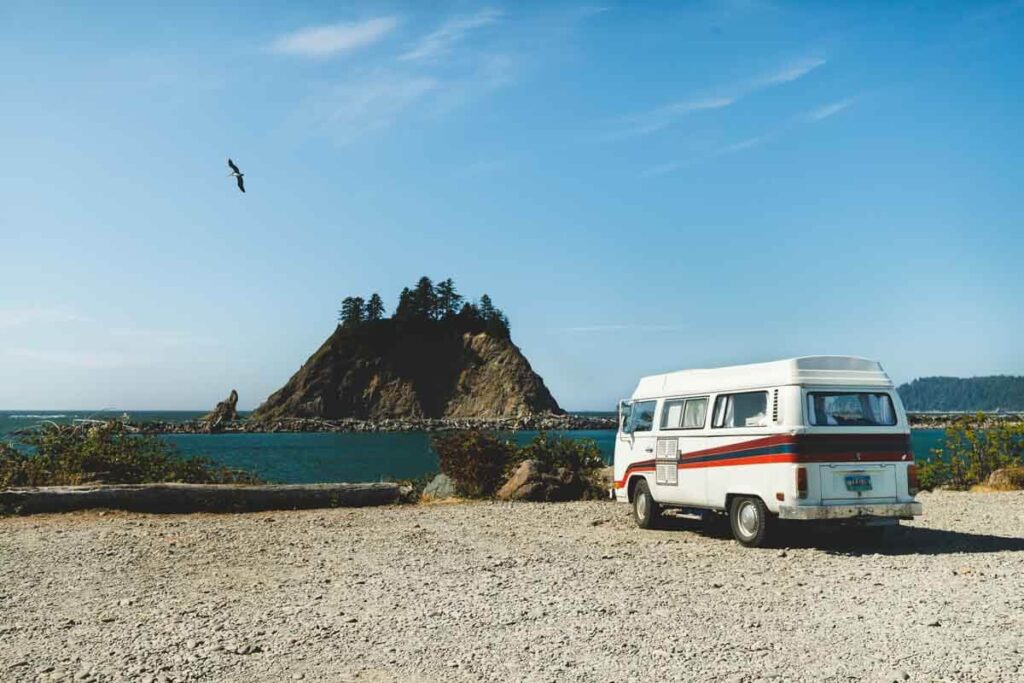 Park up an RV for the best sights at La Push, Washington. 