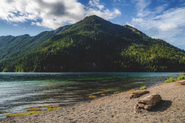 View of Lake Crescent from the Pyramid Mountain Trail one of the best hikes in Olympic National Park