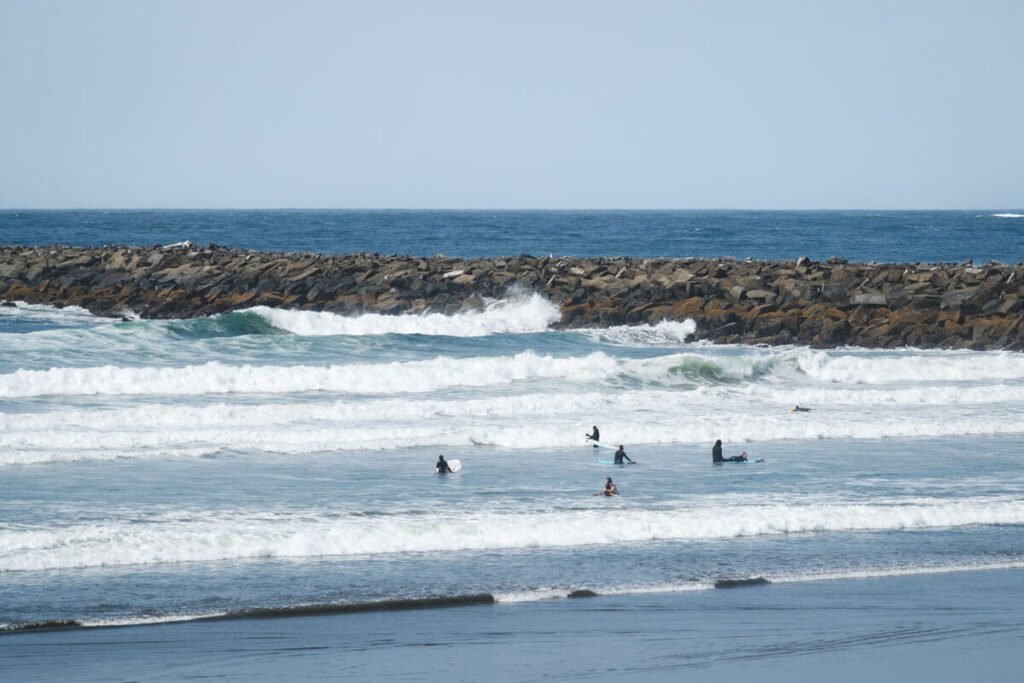 Surfing at the Jetty is one of the best weekend trips from Seattle