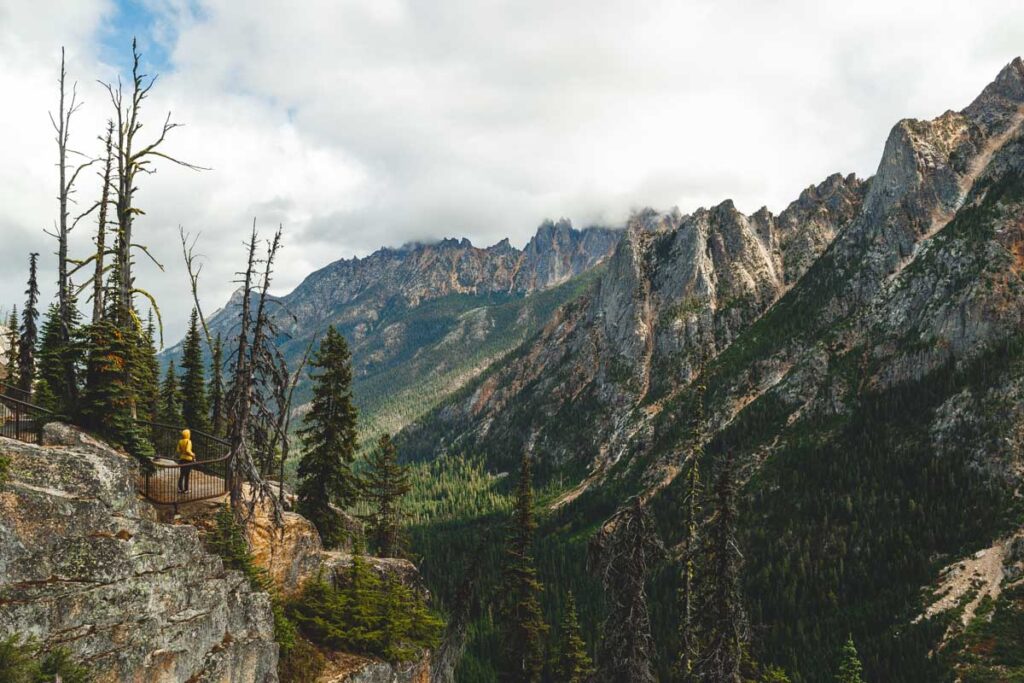 View from Washington Pass Overlook trail one of the best hikes in the North Cascades