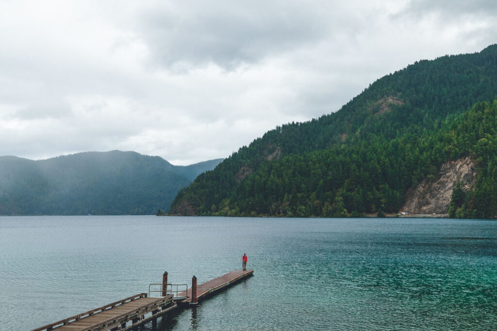 Jetty at Lake Crescent, where to stay in Olympic National Park