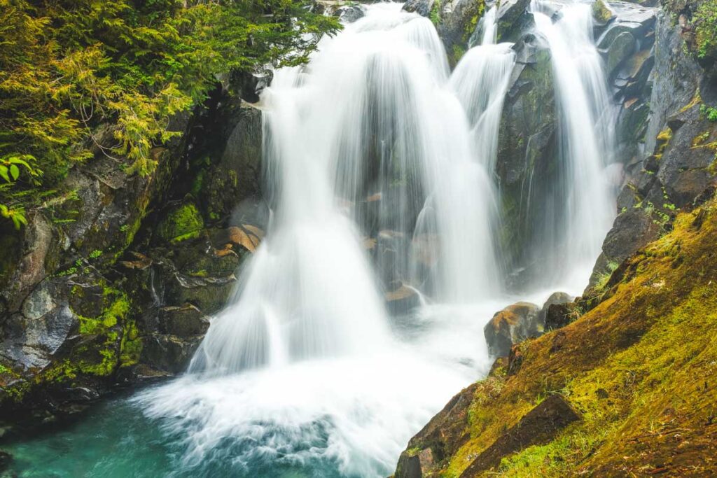Ruby Falls one of the best Mount Rainier waterfalls