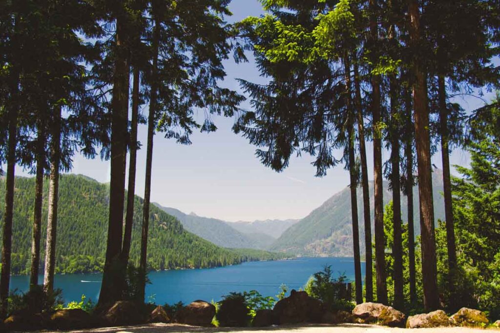 Lake Cushman is one of the best places for camping in Olympic National Park