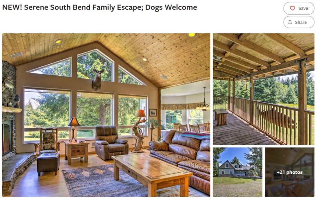 Serene South Bend Washington Coast cabins