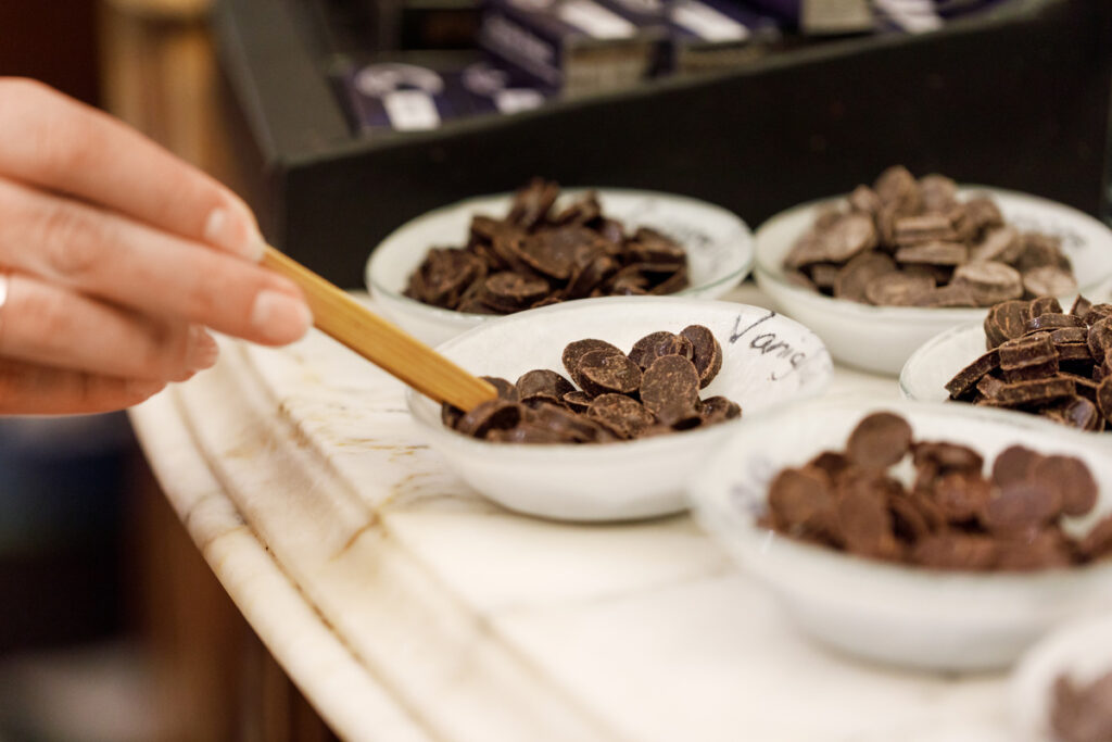 Bowls of chocolate samples on Seattle tours