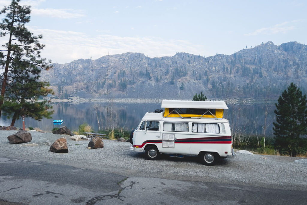 Staying in a campervan at Alta Lake State Park is one of the best things to do in Lake Chelan.