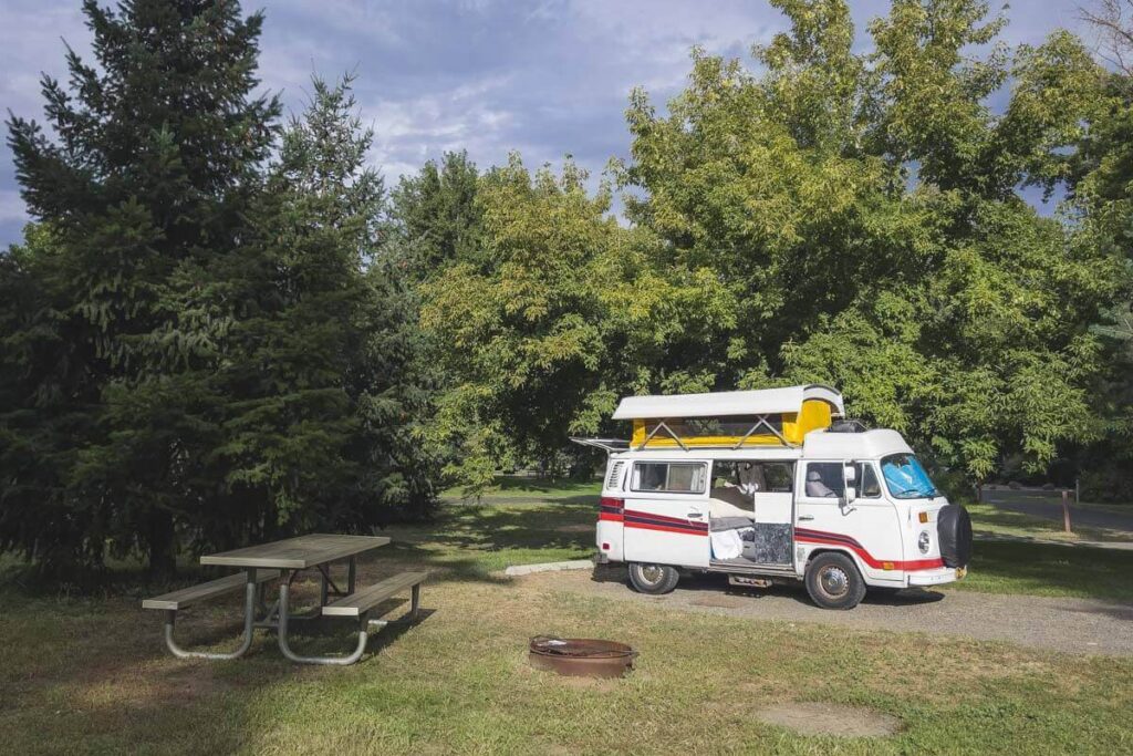 Campervan in Sportsman State Park for best things to do in Yakima