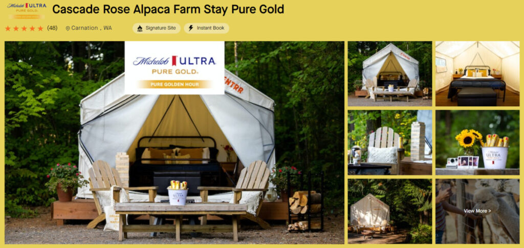 Cascade Rose Alpaca Farm Stay yurts in Washington
