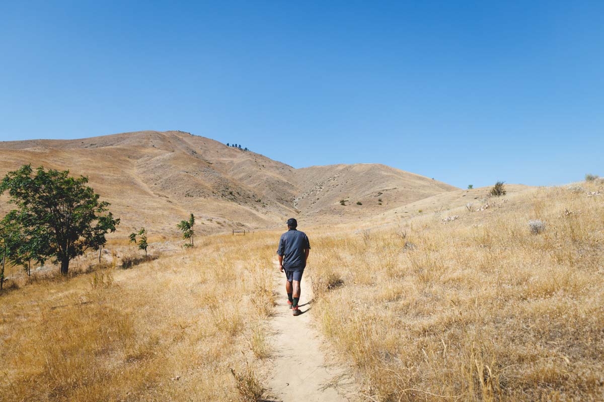 There's is beauty in the dry mountains of the Sage Hills Trail.