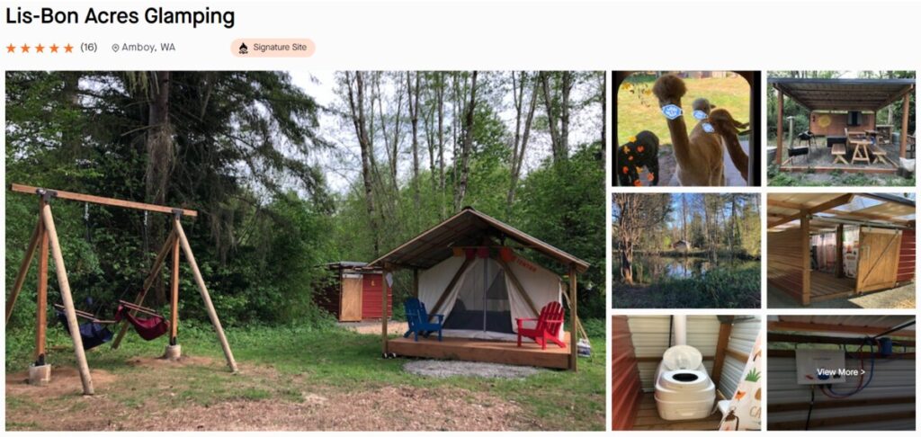 Lis-Bon Acres yurts in Washington