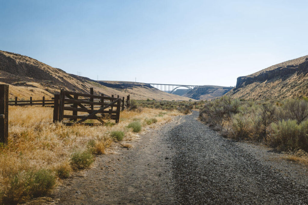 Memorial Bridge view Selah Cliffs Trail for best things to do in Yakima