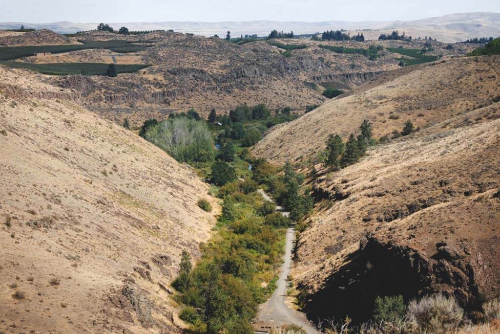 trail through cowiche canyon trails in uplands