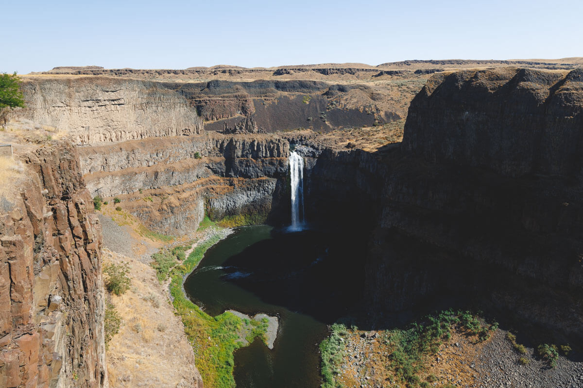 View of Palouse Falls State Park Waterfall.