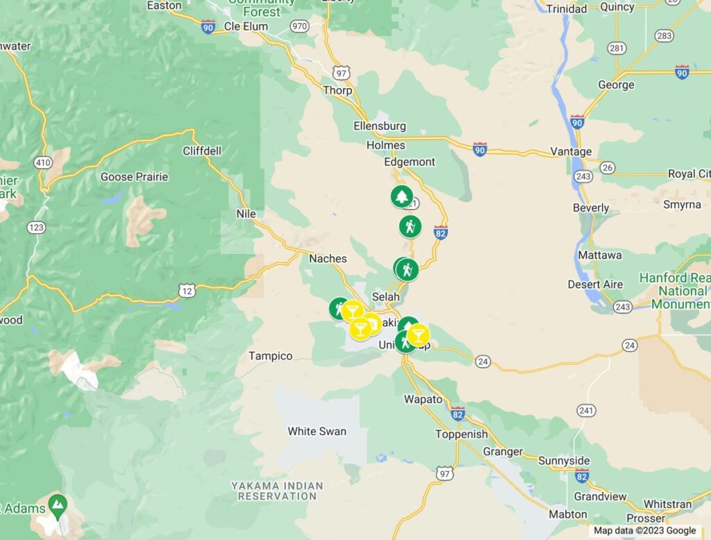 Things to do in Yakima map