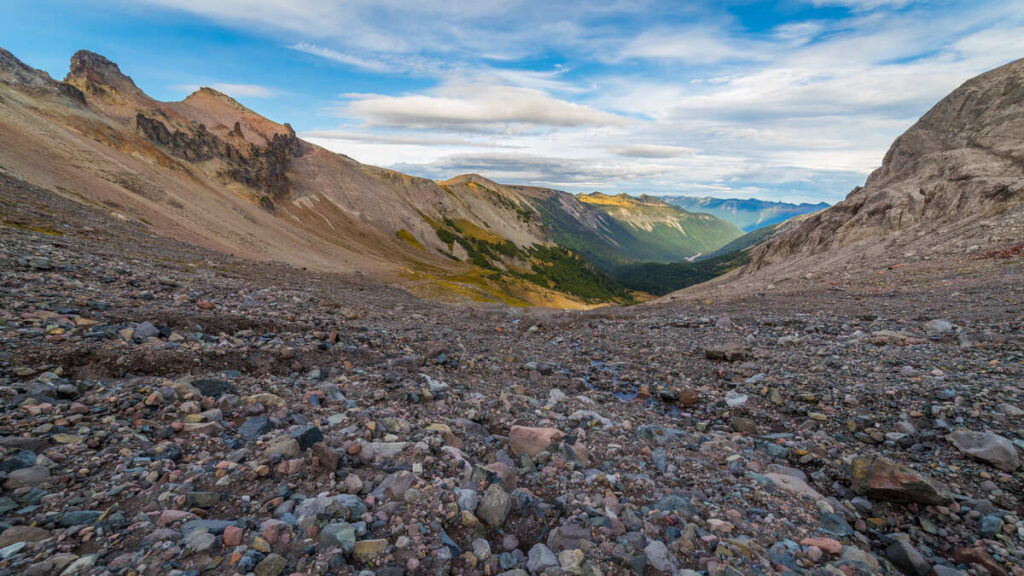 View of Glacier Basin Mount Rainier Trail 