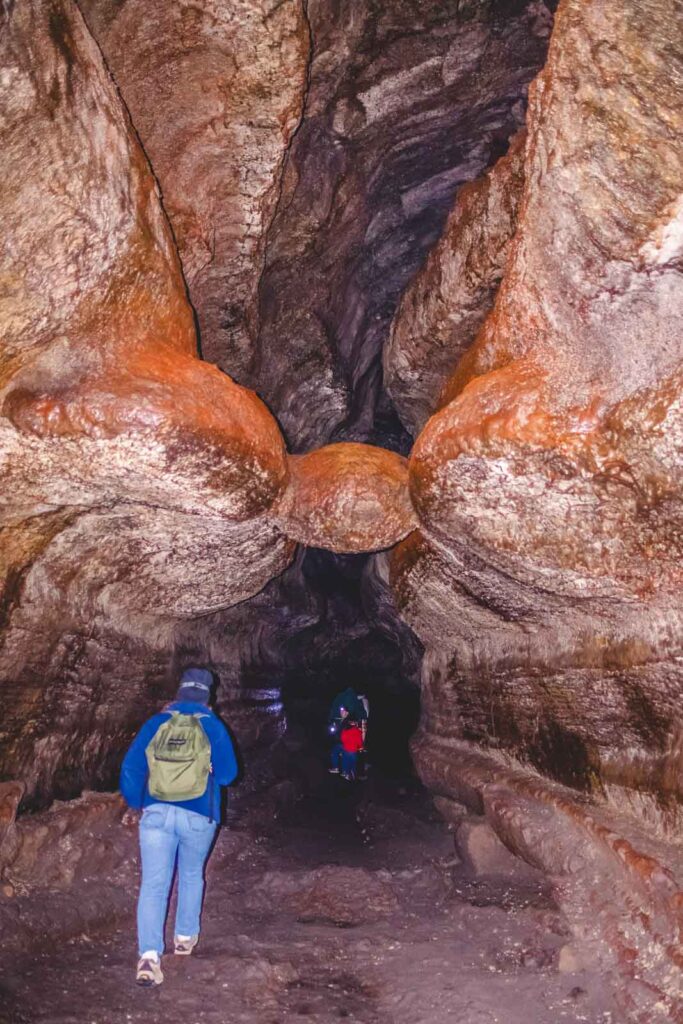 Lava Tube called Ape Cave at Mount Saint Helens in Washington 