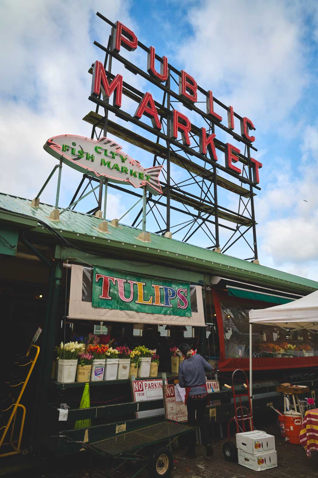 Pike Place Market sign in Seattle, Washington