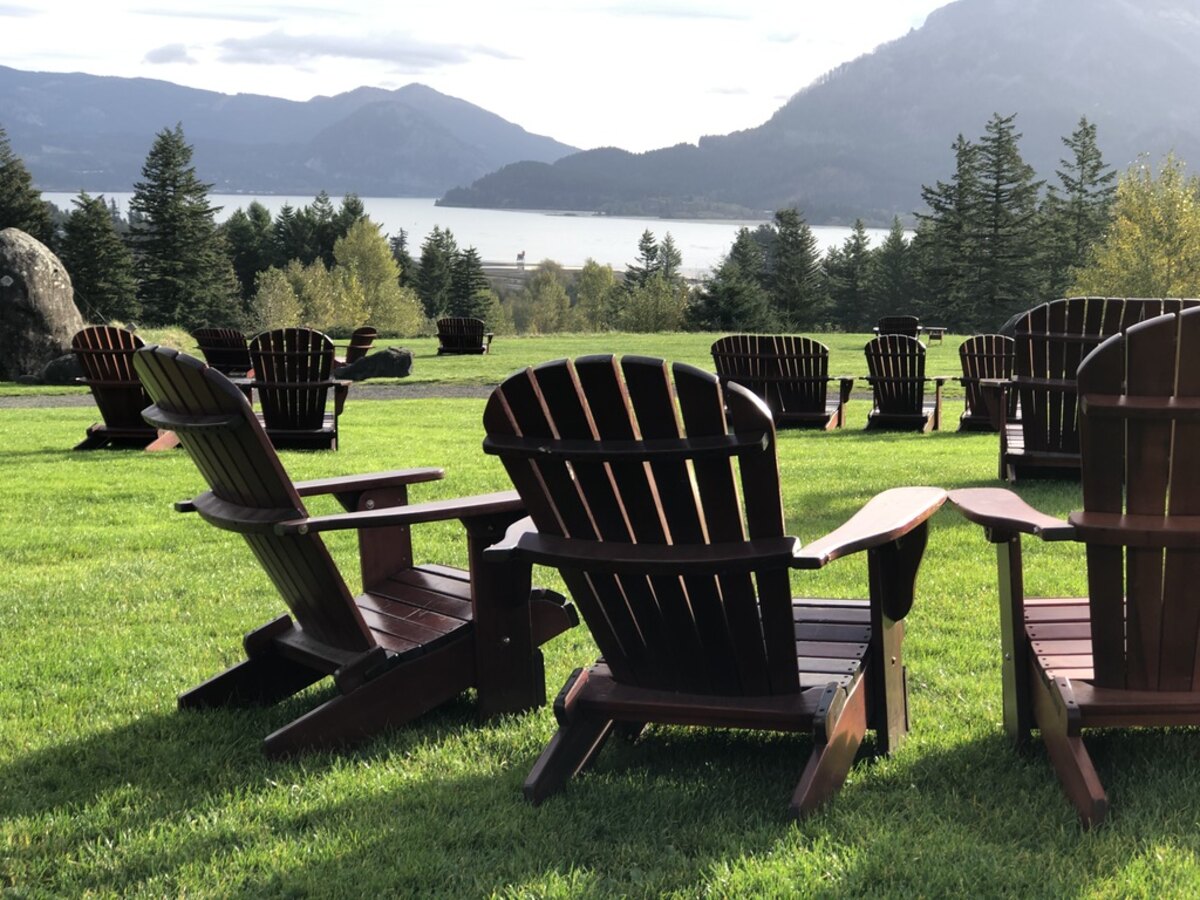 adirondak chairs at Skamania Lodge